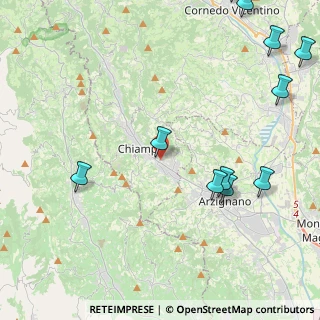 Mappa Via De Gasperi A., 36072 Chiampo VI, Italia (5.79818)