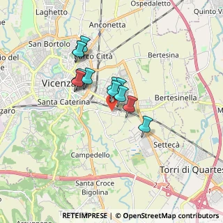 Mappa Strada del Megiaro, 36100 Vicenza VI, Italia (1.29615)