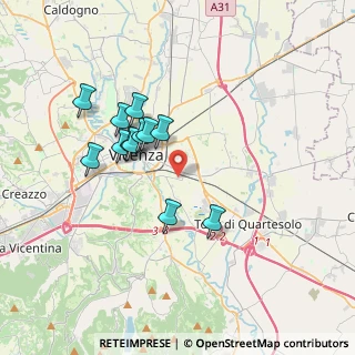 Mappa Strada del Megiaro, 36100 Vicenza VI, Italia (3.10167)