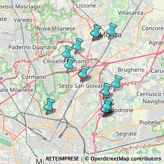 Mappa Via Zara, 20099 Sesto San Giovanni MI, Italia (3.72333)