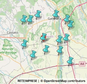 Mappa Via Lenta, 13040 Rovasenda VC, Italia (7.71714)