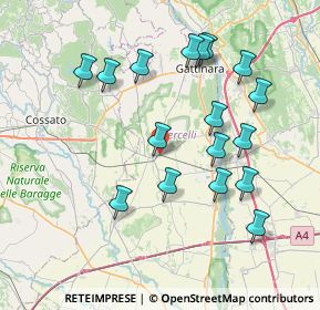 Mappa Via Lenta, 13040 Rovasenda VC, Italia (7.75059)