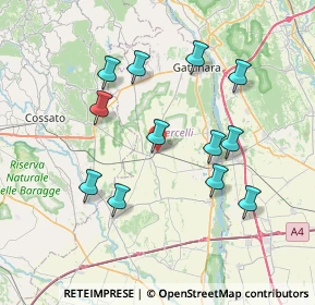 Mappa Via Lenta, 13040 Rovasenda VC, Italia (7.18667)