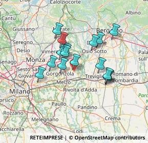 Mappa 20065 Inzago MI, Italia (11.21375)