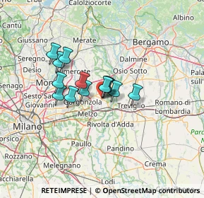 Mappa Via Luigi Marchesi, 20065 Inzago MI, Italia (8.91923)
