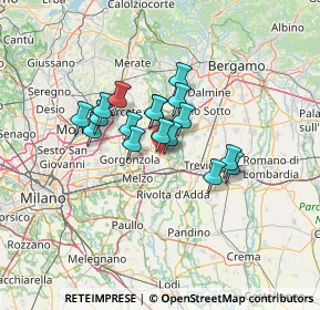 Mappa 20065 Inzago MI, Italia (9.24647)