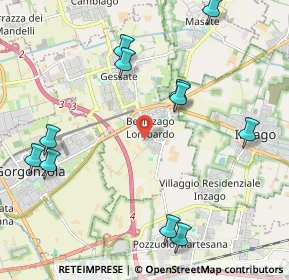 Mappa Via Don Ambrogio Cesana, 20060 Bellinzago Lombardo MI, Italia (2.45909)