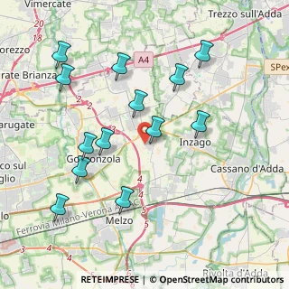 Mappa Via Don Ambrogio Cesana, 20060 Bellinzago Lombardo MI, Italia (4.11538)