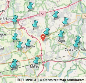 Mappa Via Don Ambrogio Cesana, 20060 Bellinzago Lombardo MI, Italia (4.82333)