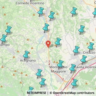 Mappa Via Ghisa, 36075 Montecchio Maggiore VI, Italia (6.376)