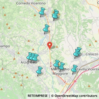 Mappa Via Ghisa, 36075 Montecchio Maggiore VI, Italia (4.54538)