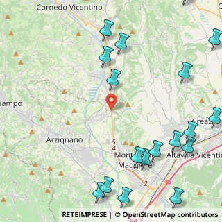 Mappa Via Ghisa, 36075 Montecchio Maggiore VI, Italia (6.21389)
