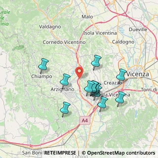 Mappa Via Ghisa, 36075 Montecchio Maggiore VI, Italia (6.41)