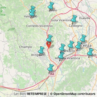 Mappa Via Ghisa, 36075 Montecchio Maggiore VI, Italia (9.16615)