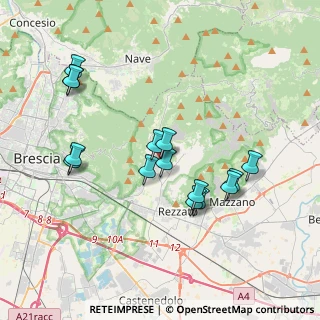 Mappa Via M. Scarpari, 25082 Botticino BS, Italia (3.64733)