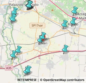 Mappa Via Cesare Battisti, 25032 Chiari BS, Italia (5.55889)