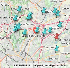 Mappa Via G. Mazzini, 20099 Sesto San Giovanni MI, Italia (4.12278)