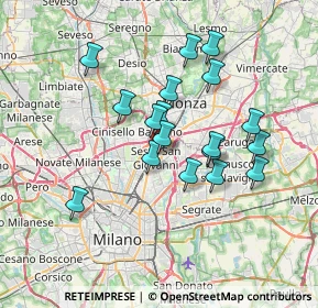 Mappa Via G. Mazzini, 20099 Sesto San Giovanni MI, Italia (6.11556)