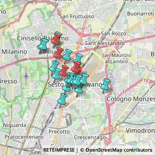 Mappa Via Acciaierie, 20099 Sesto San Giovanni MI, Italia (1.274)