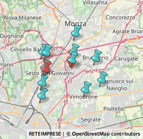 Mappa Via Santa Maria, 20093 Cologno Monzese MI, Italia (2.9675)