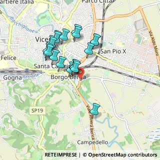 Mappa Via Antonio Grotto, 36100 Vicenza VI, Italia (0.8405)