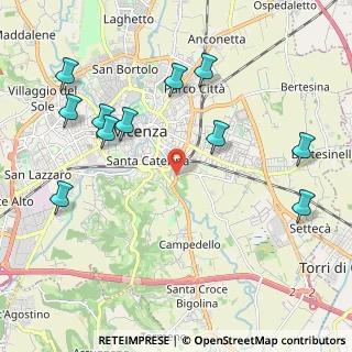 Mappa Via Antonio Grotto, 36100 Vicenza VI, Italia (2.39091)