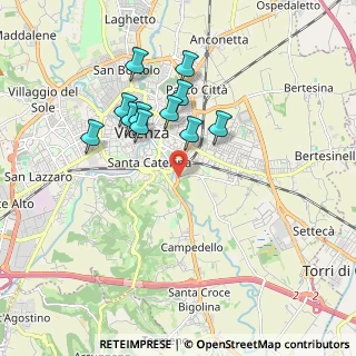 Mappa Via Antonio Grotto, 36100 Vicenza VI, Italia (1.60727)