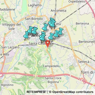 Mappa Via Antonio Grotto, 36100 Vicenza VI, Italia (1.40867)