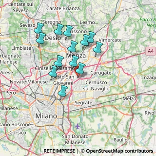 Mappa Via Arturo Toscanini, 20093 Cologno Monzese MI, Italia (6.58385)