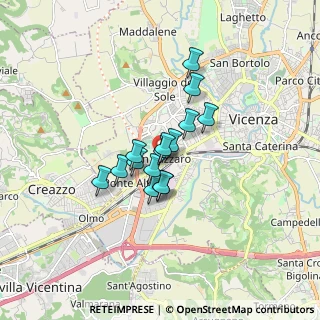 Mappa Via Claudio Monteverdi, 36100 Vicenza VI, Italia (1.06)