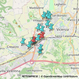 Mappa Via Claudio Monteverdi, 36100 Vicenza VI, Italia (1.38111)