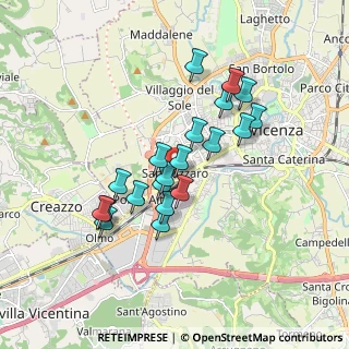 Mappa Via Claudio Monteverdi, 36100 Vicenza VI, Italia (1.487)