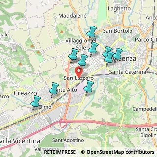 Mappa Via Claudio Monteverdi, 36100 Vicenza VI, Italia (1.55545)