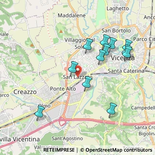 Mappa Via Claudio Monteverdi, 36100 Vicenza VI, Italia (2.04417)
