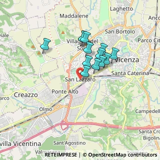 Mappa Via Claudio Monteverdi, 36100 Vicenza VI, Italia (1.35615)