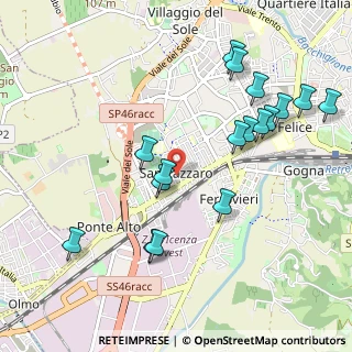 Mappa Via Claudio Monteverdi, 36100 Vicenza VI, Italia (1.08294)