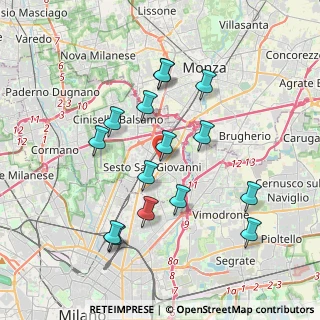 Mappa Via Giuseppe Mazzini, 20099 Sesto San Giovanni MI, Italia (3.62933)