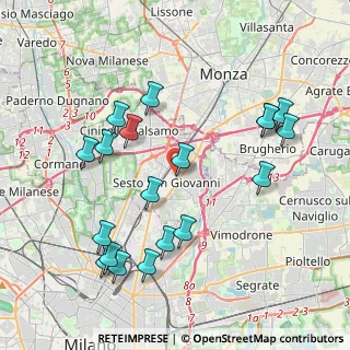 Mappa Via Giuseppe Mazzini, 20099 Sesto San Giovanni MI, Italia (4.30316)