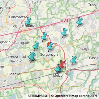 Mappa Via Adda, 20060 Gorgonzola MI, Italia (3.78167)