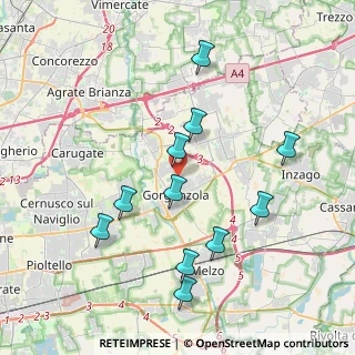 Mappa Via Adda, 20060 Gorgonzola MI, Italia (3.92091)