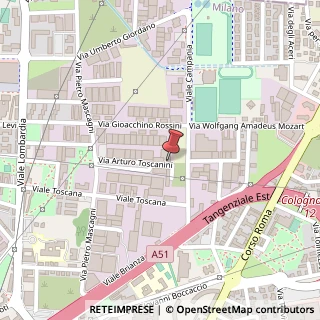 Mappa Via Arturo Toscanini, 43, 20093 Cologno Monzese, Milano (Lombardia)