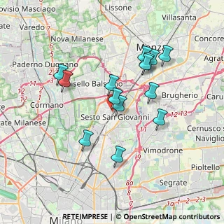 Mappa Via F. Sacchetti, 20099 Sesto San Giovanni MI, Italia (3.275)