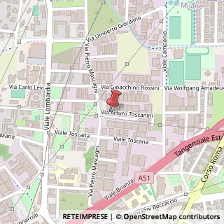 Mappa Via Arturo Toscanini,  13, 20093 Cologno Monzese, Milano (Lombardia)