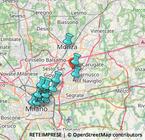 Mappa Via Dante Alighieri, 20093 Cologno Monzese MI, Italia (7.99267)