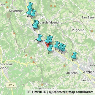 Mappa Via Villaggio Marmi, 36072 Chiampo VI, Italia (1.68429)
