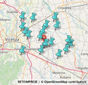 Mappa Via Palazzon, 36043 Camisano vicentino VI, Italia (6.24211)