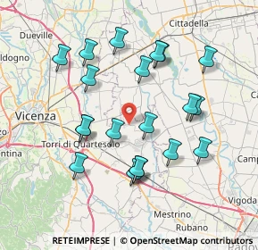 Mappa Via Palazzon, 36043 Camisano vicentino VI, Italia (7.255)