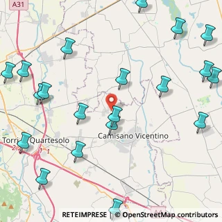 Mappa Via Palazzon, 36043 Camisano vicentino VI, Italia (5.9695)
