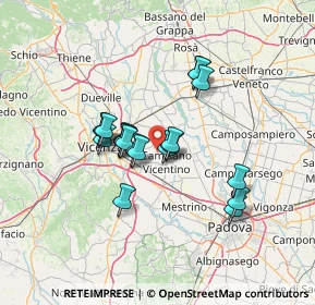 Mappa Via Palazzon, 36043 Camisano vicentino VI, Italia (10.4645)
