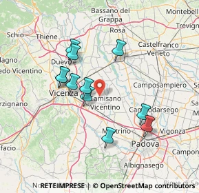 Mappa Via Palazzon, 36043 Camisano vicentino VI, Italia (12.45455)
